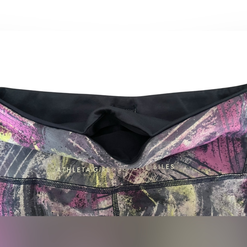 Athleta Girl X Simone Biles Purple Leggings Size XL Extra Large 14 - Picture 6 of 8